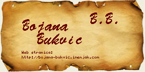 Bojana Bukvić vizit kartica